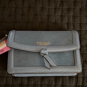 NWT Kate Spade blue cross body with Bow Accent